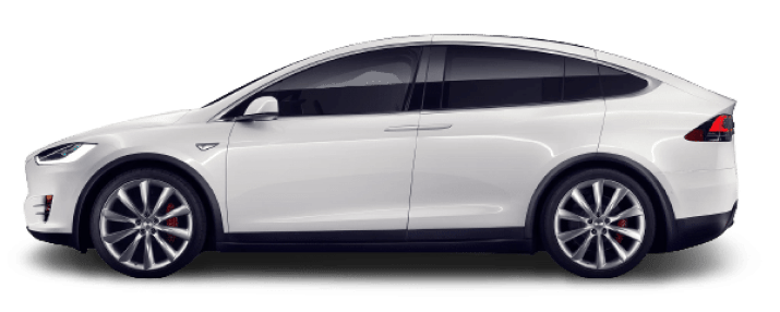 auto tesla de lado imagen png