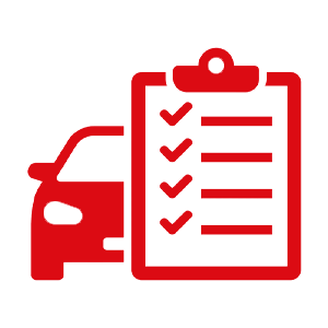 revion completa de vehiculo icon rojo png imagen